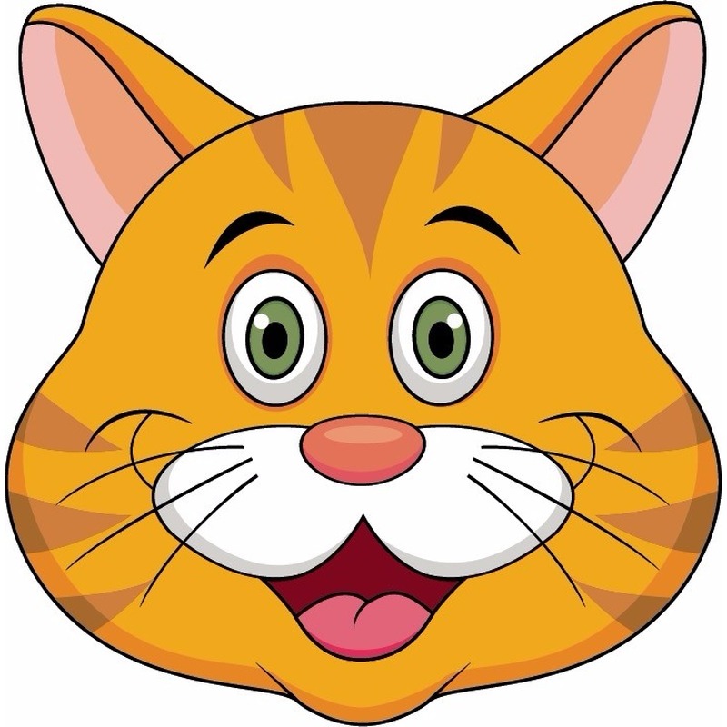 consensus Australische persoon merknaam Oranje katten maskers knutselen pakket - bij Fun en Feest snel en  voordelige geleverd
