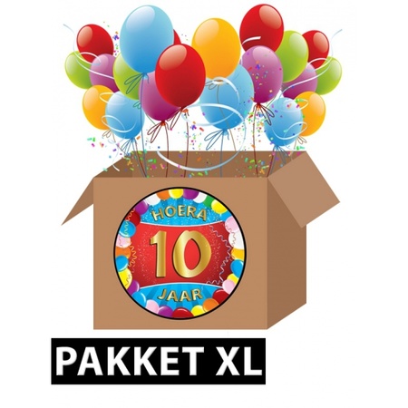 10 jaar party artikelen pakket XL