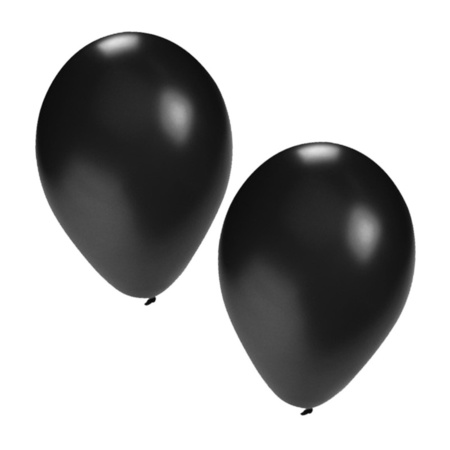 Decoratie ballonnen zwart 100x stuks