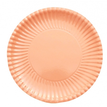 10x Peach plates 23 cm