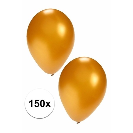 150x Gouden feest ballonnen
