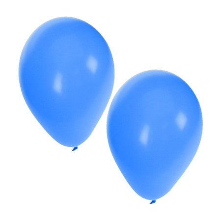 30x balloons light blue and blue