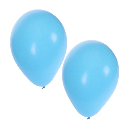 Lichtblauwe kraamfeest ballonnen 25x