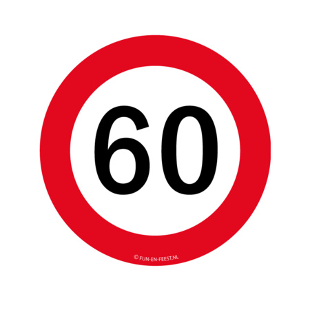 Traffic sign 60 year decoration package