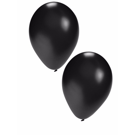 Decoratie ballonnen zwart 50x stuks