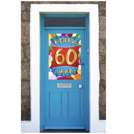 60 jaar thema mega deurposter