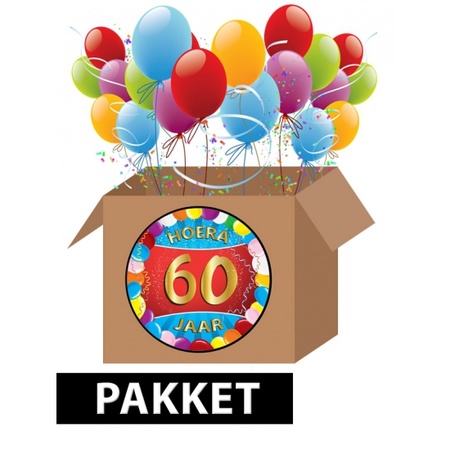 60 jaar party artikelen pakket