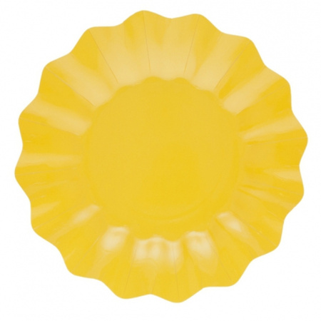 8x Yellow plates 27 cm