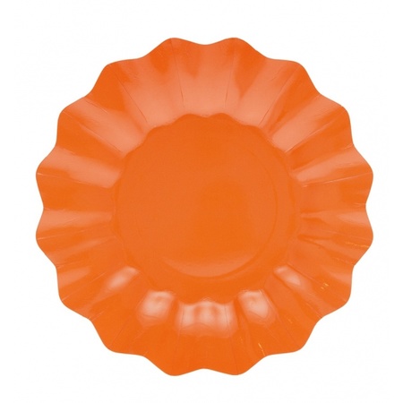 8x Orange plates 21 cm