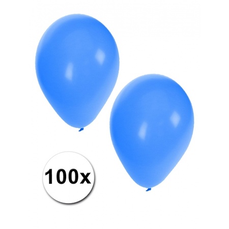 100 Blauwe party ballonnen