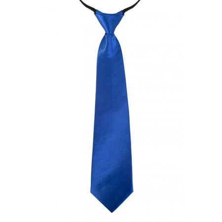 Carnaval/feest stropdas blauw 40 cm voor volwassenen