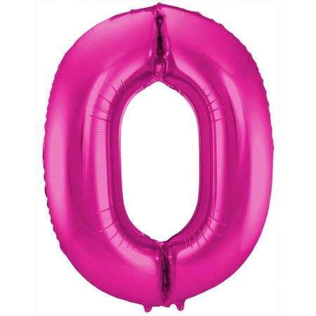 Roze folie ballonnen 10 jaar