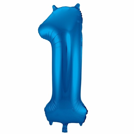 Blauwe folie ballonnen 10 jaar