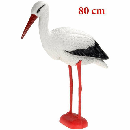 Decoration statue - stork bird - plastic -  66 x 25 x 78 cm