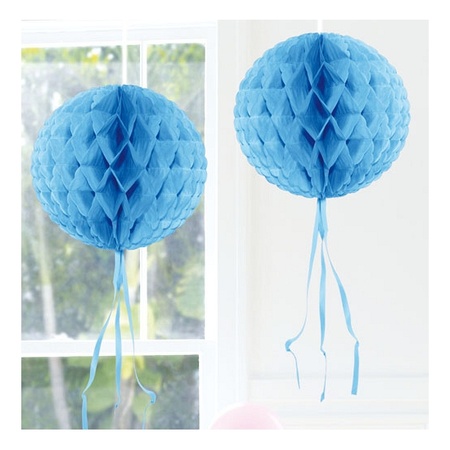 Decoratiebollen baby blauw 30 cm
