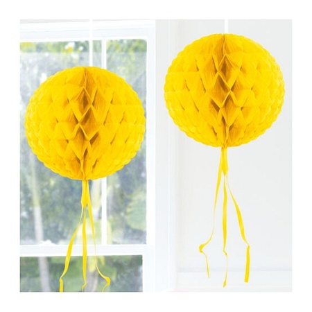 Decoratiebollen geel 30 cm