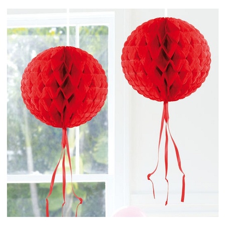 Decoratiebollen rood 30 cm