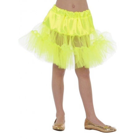 Gele petticoat onderrok voor meiden