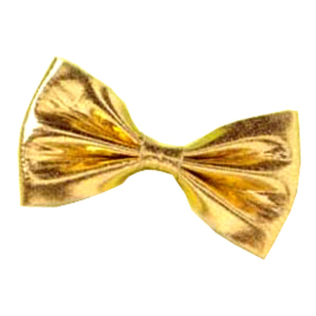 Carnaval/feest gouden vlinderstrik/vlinderdas 14 cm verkleedaccessoire voor volwassenen