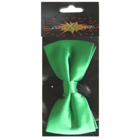 Carnaval/feest groene vlinderstrik/vlinderdas 12 cm verkleedaccessoire voor volwassenen