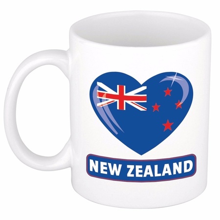 Nieuw Zeelandse vlag hart mok / beker 300 ml