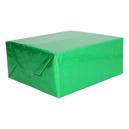 Glitter cadeaupapier groen 150 cm