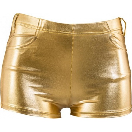 Kort gouden broekje voor dames