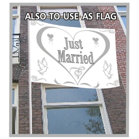 Just Married vlag 150 x 100 cm