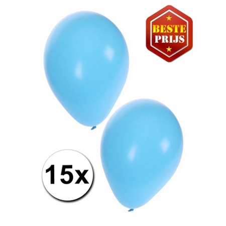 Lichtblauwe/witte ballonnen 30x
