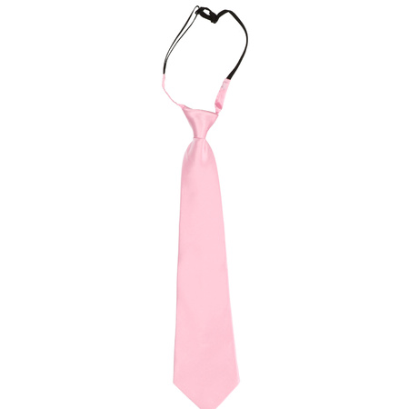 Carnaval/feest stropdas licht roze 40 cm voor volwassenen