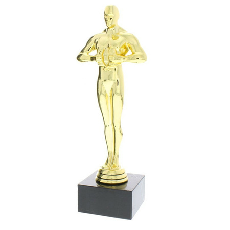 Feestartikel goud award beeldje 22 cm