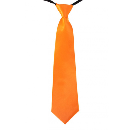 Carnaval/feest stropdas oranje 40 cm voor volwassenen