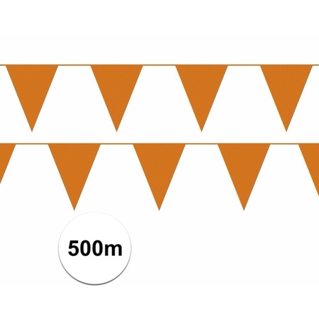 Buurtversiering Oranje vlaggenlijnen 500 meter