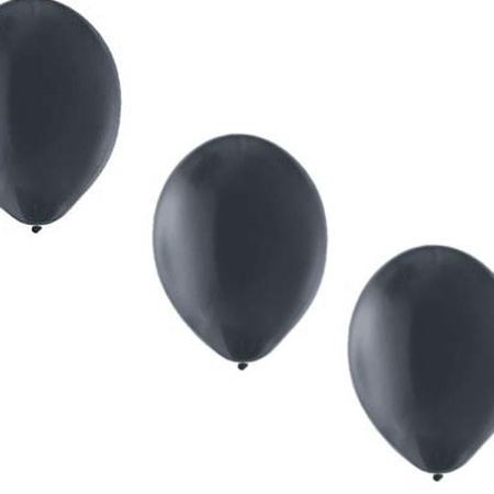 Decoratie ballonnen zwart 25x stuks