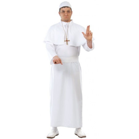 Paus kostuum volwassenen wit