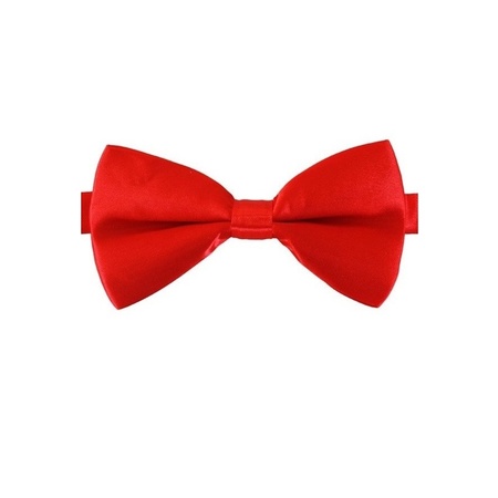 Red fancy dress bow tie 12 cm for women/men