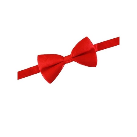Red fancy dress bow tie 12 cm for women/men