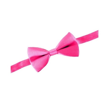 Pink fancy dress bow tie 12 cm for women/men