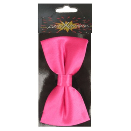 Pink fancy dress bow tie 12 cm for women/men