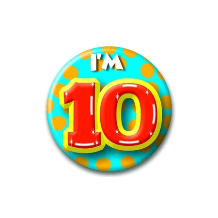10 jaar button