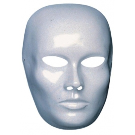 Blanco masker van heren gezicht