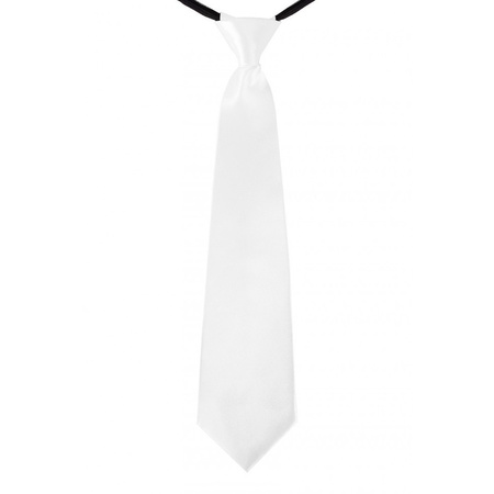 Carnaval/feest stropdas wit 40 cm voor volwassenen
