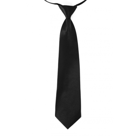 Carnaval/feest stropdas zwart 40 cm voor volwassenen